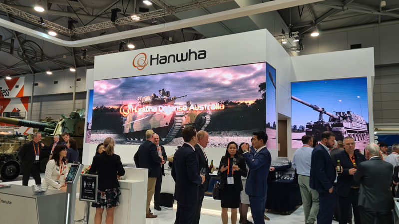 Defence and Industry Conference Hanwha Defence stand