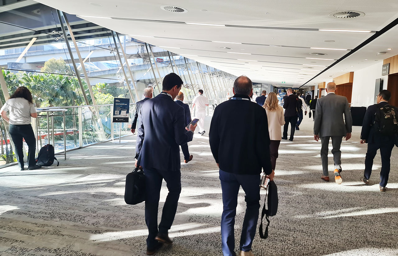 Attendees arriving at Indo Pacific International Maritime Exposition 2025