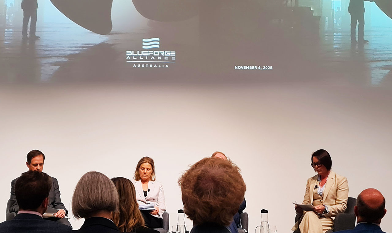 Blueforge Alliance Panel discussion at Indo Pacific International Maritime Exposition 2025