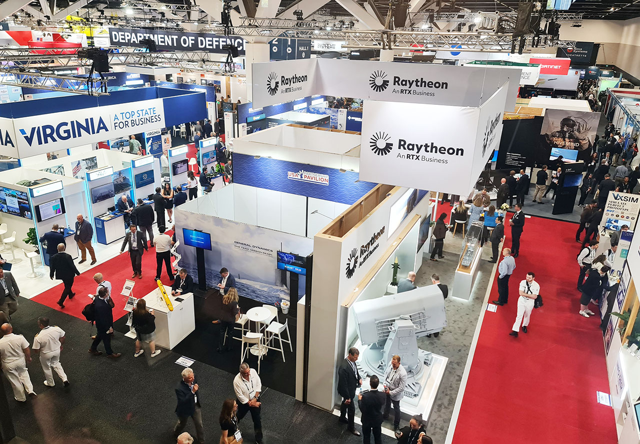 Interior view of Indo Pacific International Maritime Exposition 2025